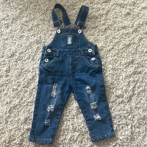 Never worn baby Denim Overalls